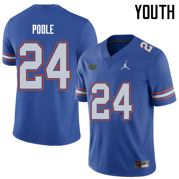 Jordan Brand Youth #24 Brian Poole Florida Gators College Football Jerseys Sale-Royal